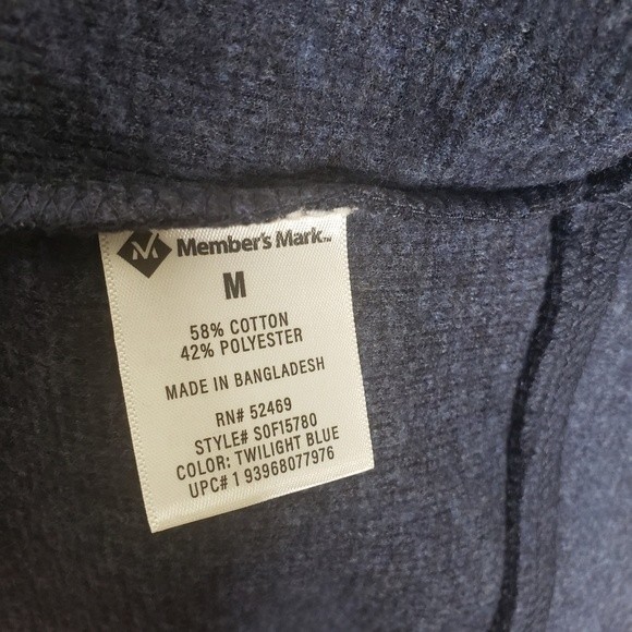 NWT Members Mark Mens Crewneck Long Sleeve Pullover - Picture 4 of 5